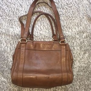 BCBGMaxAzria Brown Leather Purse w/ Shoulder Strap